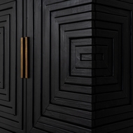 Lennox Black 2 Door Side Cupboard - Thumb 6