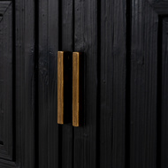 Lennox Black 2 Door Side Cupboard - Thumb 8