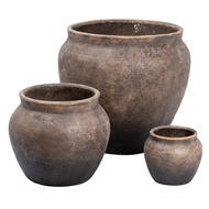 Arden Earthen Wash Set Of 3 Belly Pots - Thumb 1
