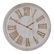 White Wash Clock With Wooden Numerals - Thumb 2