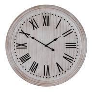 White Wash Clock With Black Numerals - Thumb 2