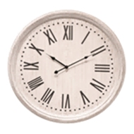 White Wash Clock With Black Numerals - Thumb 1