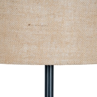 Black Cannon Table Lamp With Hessian Shade - Thumb 4
