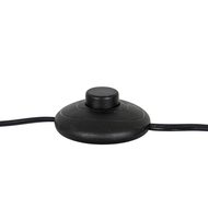 Black Cannon Floor Lamp With Hessian Shade - Thumb 6