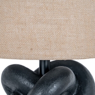 Black Knot Table Lamp With Hessian Shade - Thumb 3