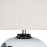 Midnight Shadows Squat Table Lamp With Linen Shade - Thumb 3