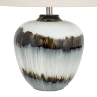 Midnight Shadows Squat Table Lamp With Linen Shade - Thumb 4