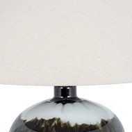 Midnight Shadows Squat Table Lamp With Linen Shade - Thumb 3