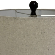 Sepia Shadows Squat Table Lamp With Linen Shade - Thumb 3