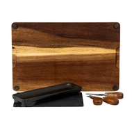 Acacia Cheese Board Set With Grey Bowl, Slate and Cutlery - Thumb 4