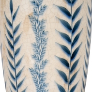 Large Blue Flora Tall Olpe Vase - Thumb 3