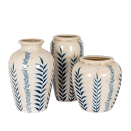 Large Blue Flora Tall Olpe Vase - Thumb 4