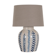 Blue Flora Ceramic Pot Lamp - Thumb 1