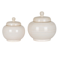 Neva Small Lidded Ceramic Jar - Thumb 4