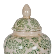 Green Clover Ceramic Ginger Jar - Thumb 2