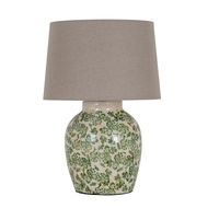 Green Clover Ceramic Pot Lamp - Thumb 1