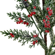 Frosted Pine Branch Spray With Winter Berries - Thumb 2