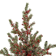 Large Frosted Winter Berry Tree On Wooden Block - Thumb 2