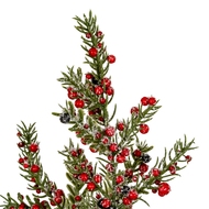 Medium Frosted Winter Berry Tree On Wooden Block - Thumb 2