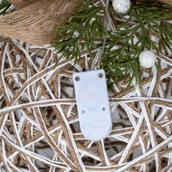 Large LED White Rattan Bauble With  Branches And Ribbon - Thumb 3