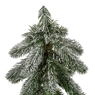 Small Snowy Pine Tree On Wooden Stand - Thumb 2