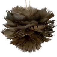 Medium Fawn Feather Ball Decoration - Thumb 3