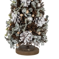 Medium Frosted Forest Tree With Pinecones And Pearls - Thumb 2