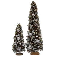 Medium Frosted Forest Tree With Pinecones And Pearls - Thumb 3