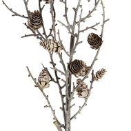Snowy Winter Woodland Branch With Pinecones - Thumb 2