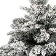 Snowy Norway Fir Pre-Lit Led 300L Fir Tree In Rattan Pot - Thumb 2