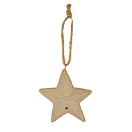 Flurry Star Rustic Ceramic Tree Ornament - Thumb 1
