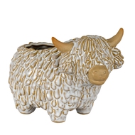 Alora Ceramic Highland Cow Planter - Thumb 3