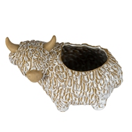 Alora Ceramic Highland Cow Planter Gazing Left - Thumb 2