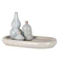 Mellow Ceramic Set Of 3 Assorted Vases And Plate