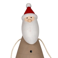 Wooden Jolly Sitting Santa Decoration - Thumb 3