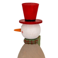 Wooden Snowman with Present - Thumb 4