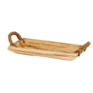 Set Of 4 Artisan Rectangular Trays With Rope Handles - Thumb 5