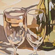 Alfresco Morning Hand Painted Canvas in Frame - Thumb 5