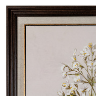 Flora & Fauna Collection White Wildflower on Linen in Frame - Thumb 3