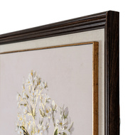Flora & Fauna Collection White Wildflower on Linen in Frame - Thumb 4