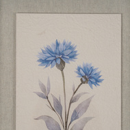 Rosalie Textured Paper Cornflower in Mirrored Frame - Thumb 2