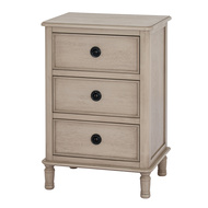 The Rowan Collection 3 Drawer Bedside Table - Thumb 1
