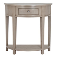 The Emile Collection 1 Drawer Half Moon Console Table - Thumb 2