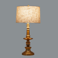Gatsby Brushed Gold Finished Table Lamp With Linen Shade - Thumb 2