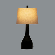 Brompton Table Lamp With Grey Linen Shade - Thumb 2