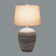 Harbour Ceramic Table Lamp With Linen Shade - Thumb 2