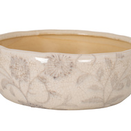 Small Grey Aster Ceramic Bowl Pot - Thumb 2