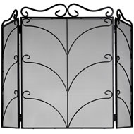 Heavy Large Black Ornate Fire Screen - Thumb 1