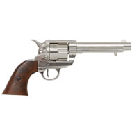 Colt Peacemaker With Wooden Handle Nickel Finish