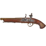 Flintlock pistol France 18th C (left-handed)